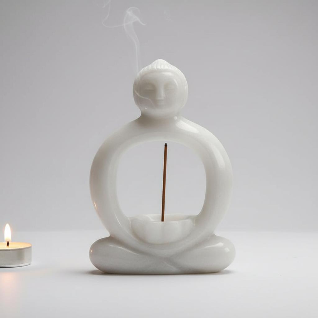 Marble Buddha Incense Holder