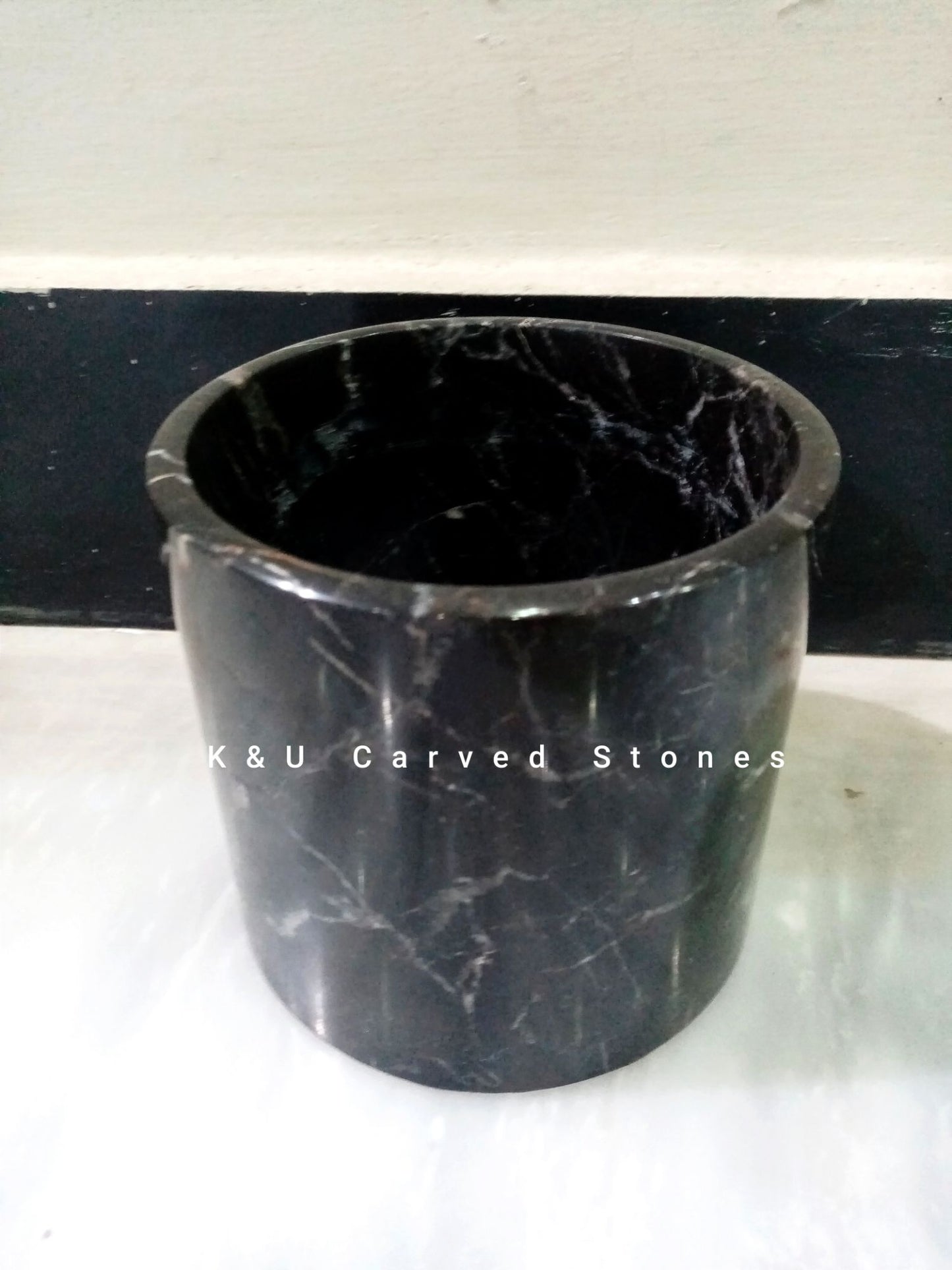 Black Marble Candle Jar Set of 6 - view 2