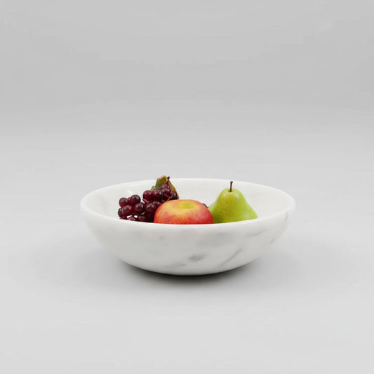 Handcrafted Marble Fruit Bowl - 12 Inches