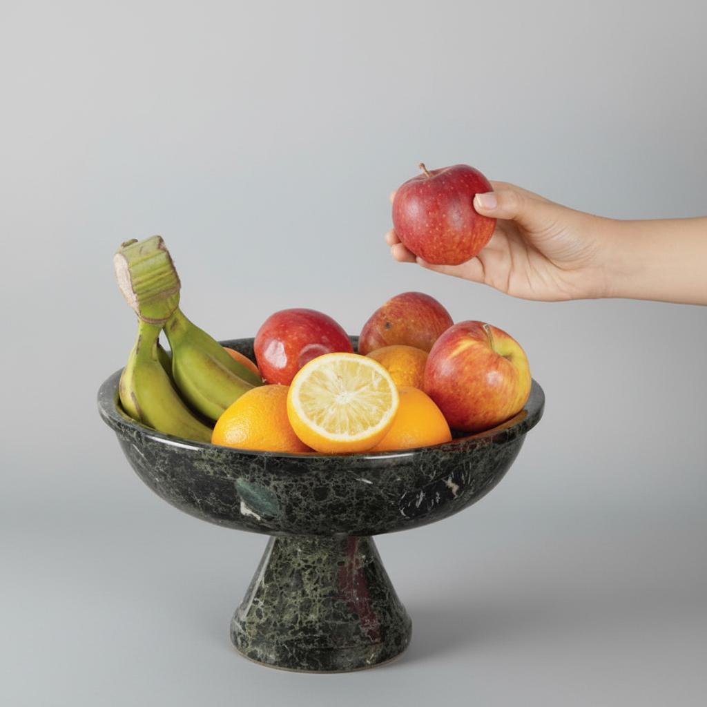 Marble Fruit Bowl Stand 12 Inches