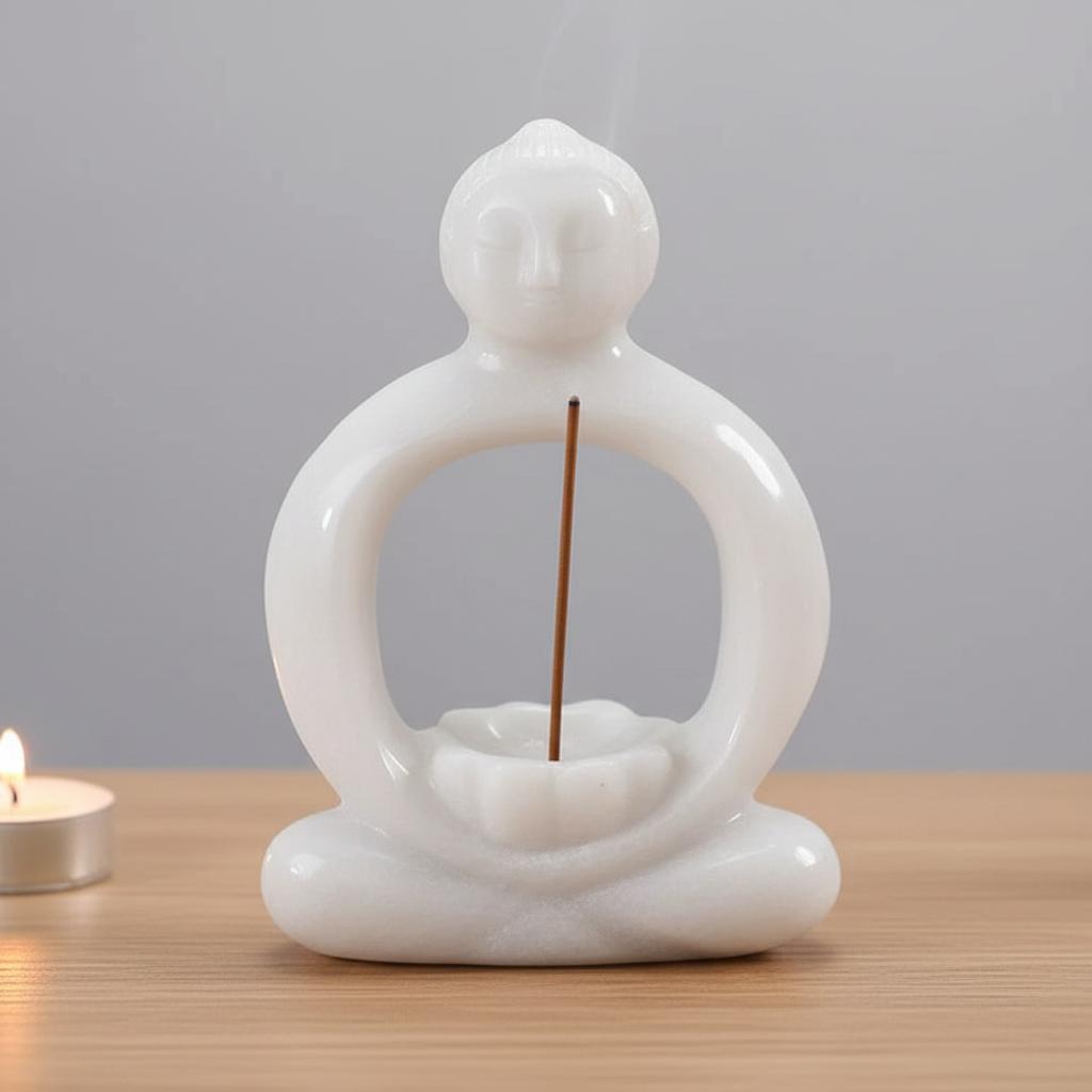Marble Buddha Incense Holder