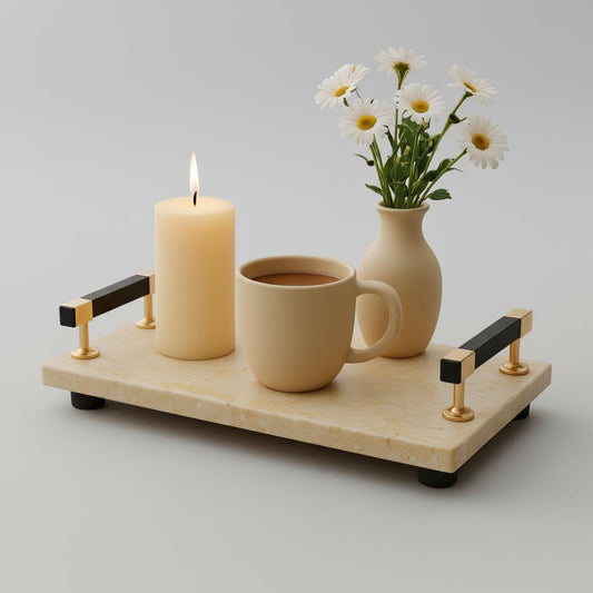 Beige Premium Marble Tray