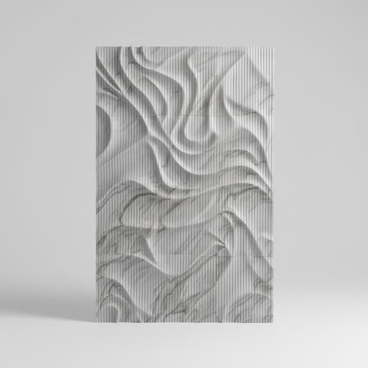 Wave‑Relief Marble Panel