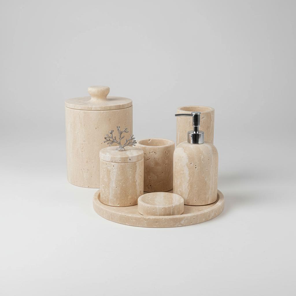 Travertine Bathroom Set-5