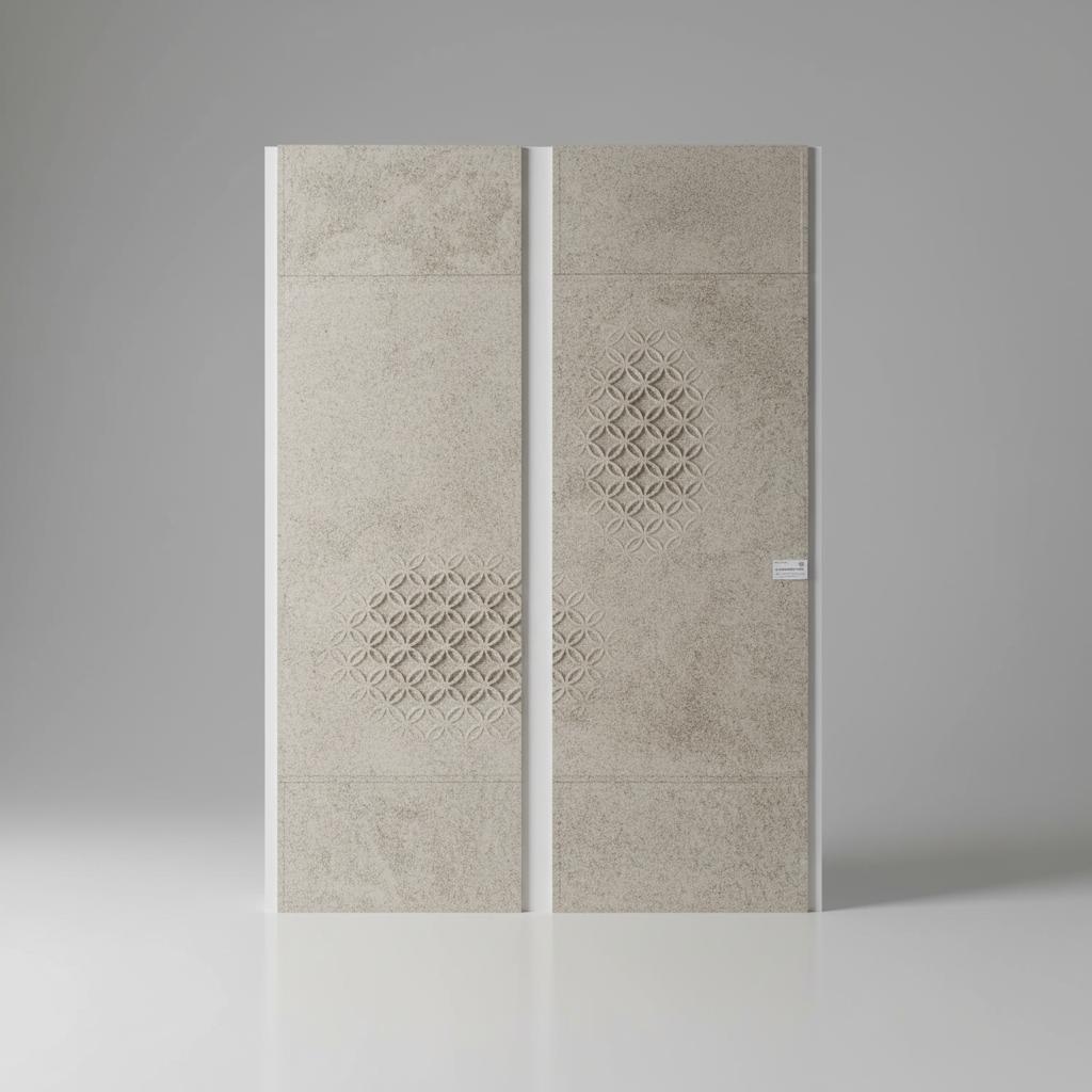 Geometric Floral Marble Wall Tile