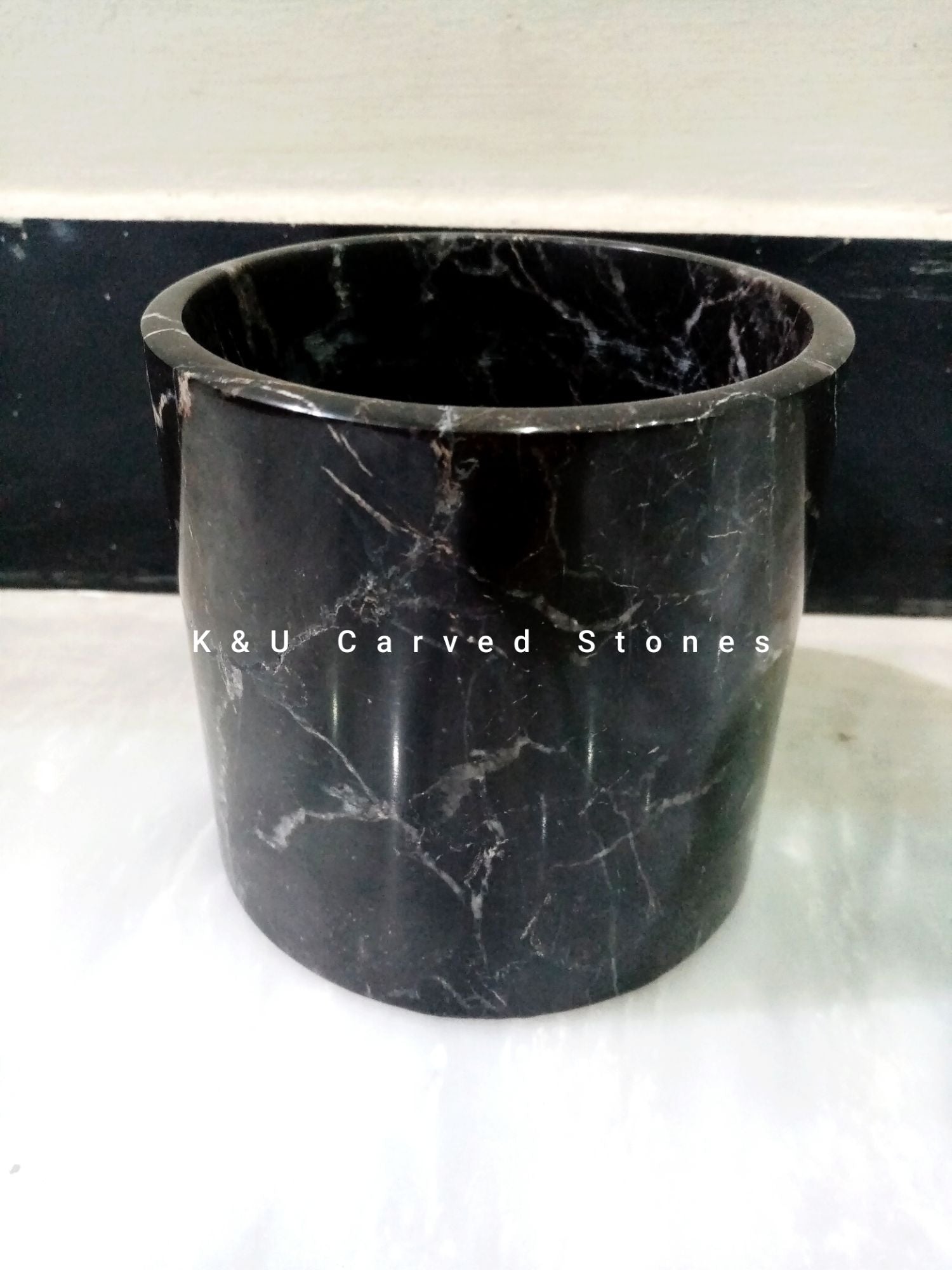 Black Marble Candle Jar Set of 6